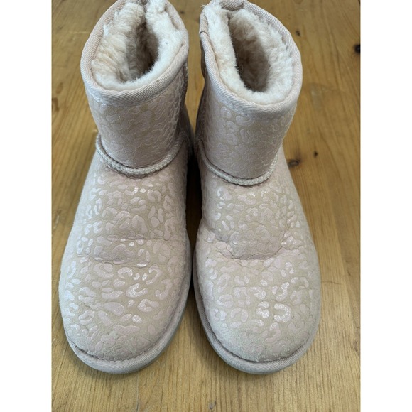 UGG Shoes - Ugg Pink Classic Mini Snow Leopard Size 7 US